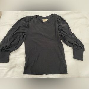 Nation LTD Long Sleeve puff sleeve black NWOT M